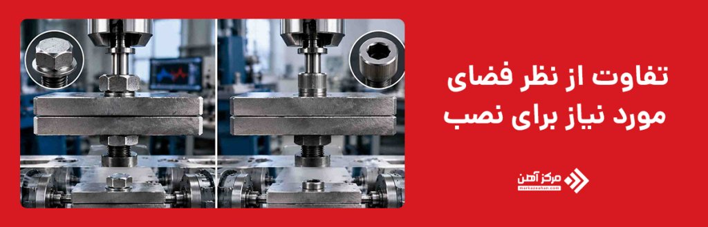 تفاوت از نظر فضای مورد نیاز برای نصب
