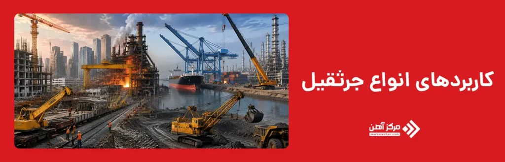 کاربردهای انواع جرثقیل