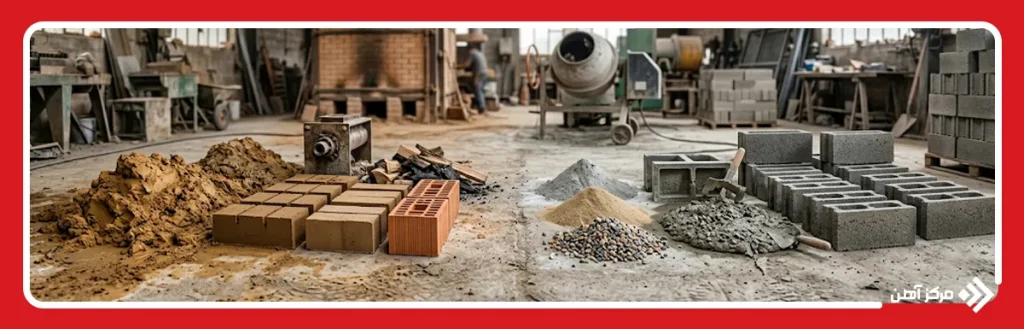 تفاوت بلوک سیمانی و بلوک سفالی در جنس و ساختار