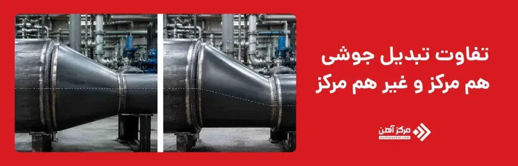 تفاوت تبدیل جوشی هم‌ مرکز و غیر هم‌ مرکز