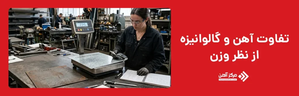 تفاوت آهن و گالوانیزه از نظر وزن