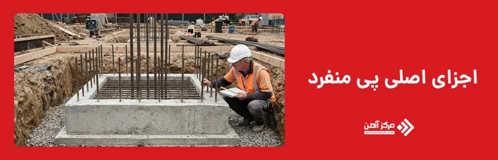 اجزای اصلی پی منفرد