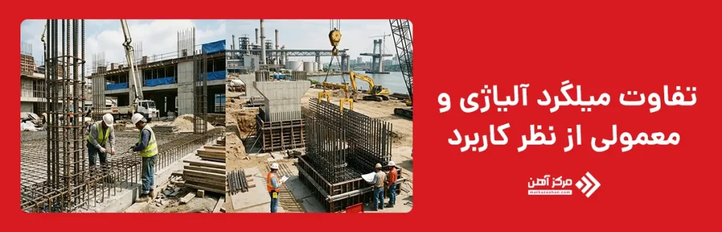 تفاوت میلگرد آلیاژی و معمولی از نظر کاربرد