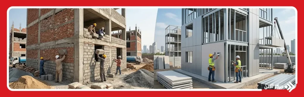 تفاوت سیستم ساخت و ساز خشک با ساخت و ساز سنتی