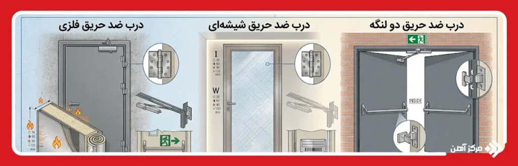 انواع درب ضد حریق