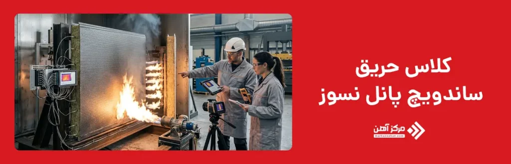 کلاس حریق ساندویچ پانل نسوز