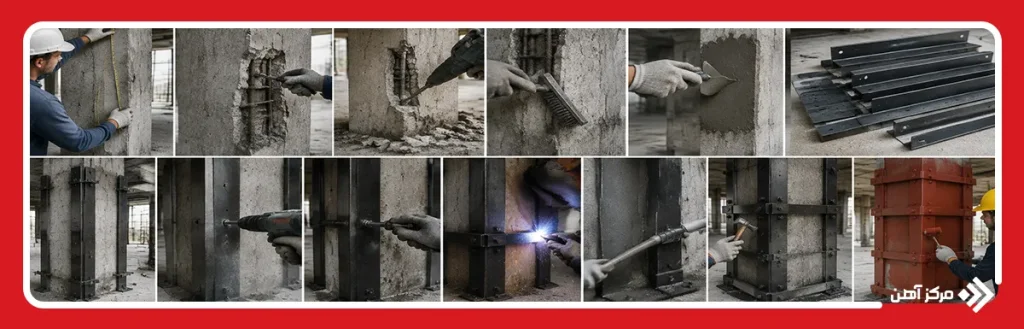 مراحل اجرای ژاکت فولادی