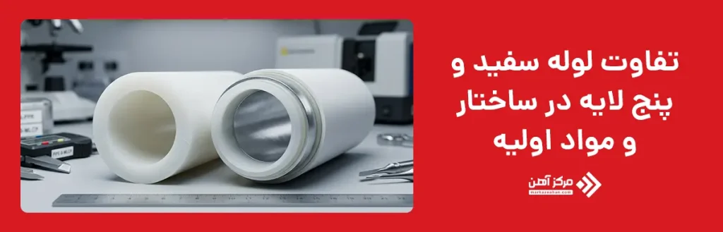 تفاوت لوله سفید و پنج لایه در ساختار و مواد اولیه