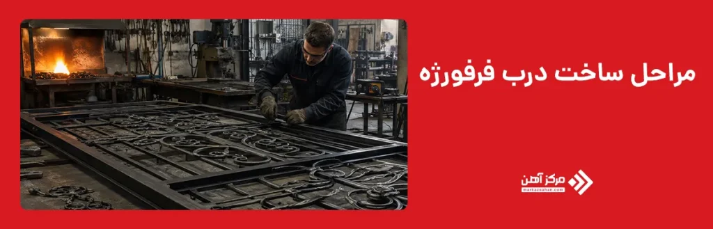 مراحل ساخت درب فرفورژه