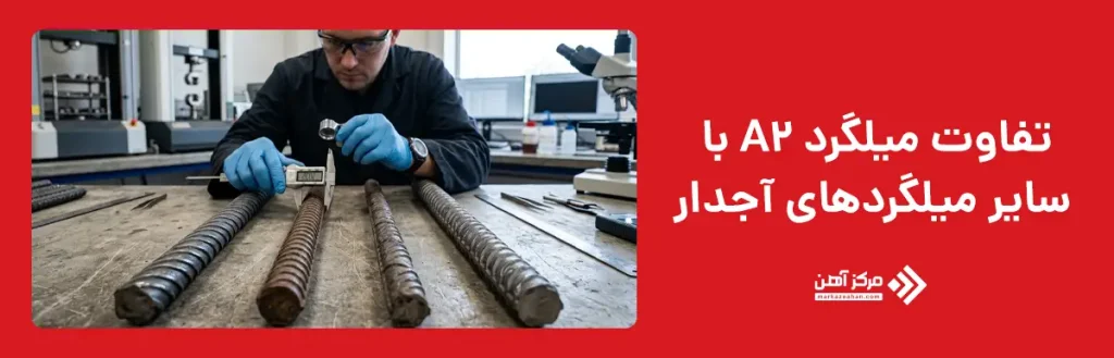 تفاوت میلگرد A2 با سایر میلگردهای آجدار