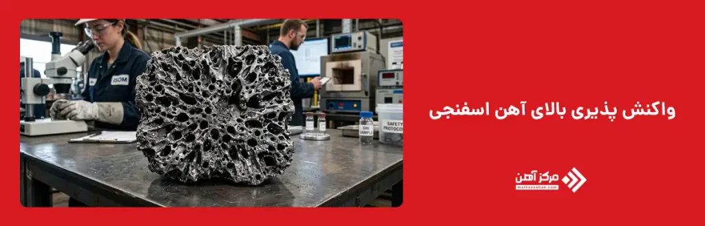 واکنش پذیری بالای آهن اسفنجی
