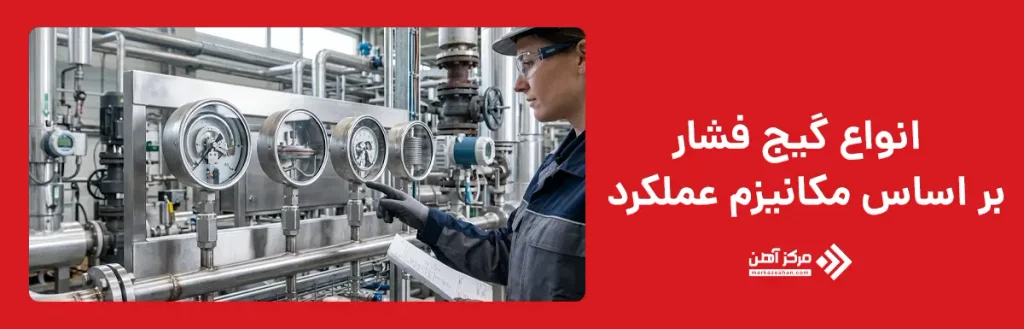 انواع گیج فشار بر اساس مکانیزم عملکرد