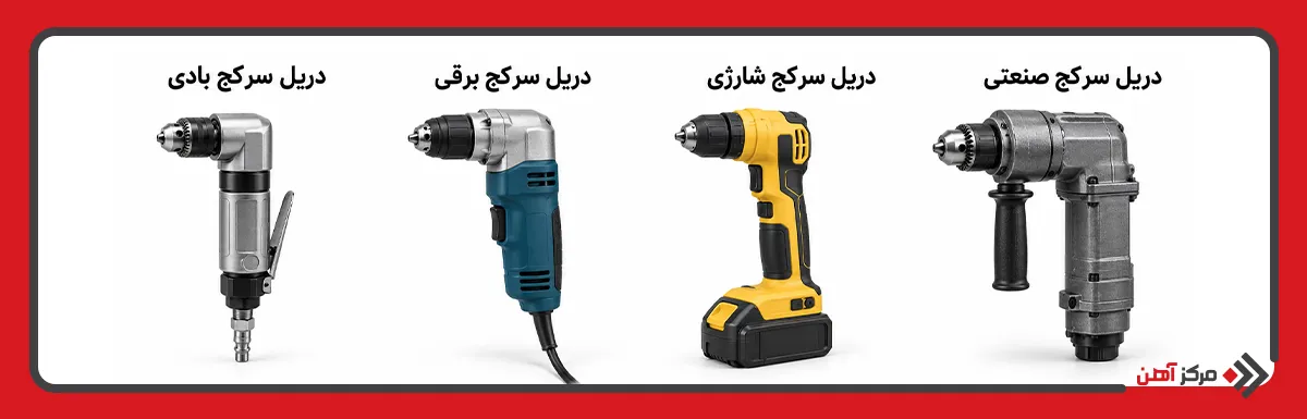 انواع دریل سرکج