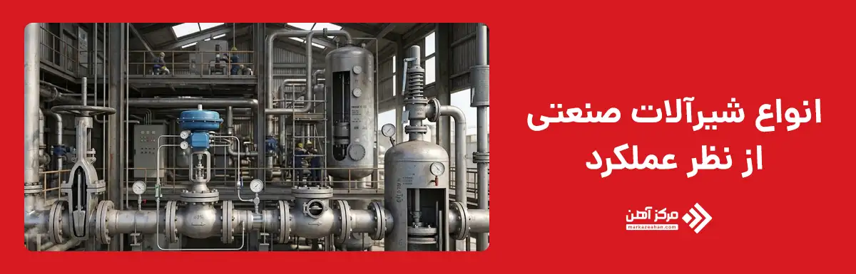 انواع شیرآلات صنعتی از نظر عملکرد