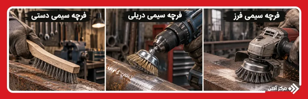انواع فرچه سیمی از نظر نحوه استفاده