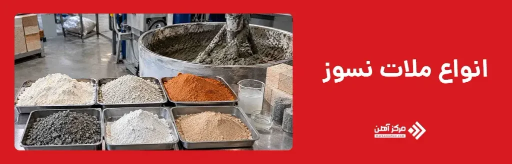 انواع ملات نسوز