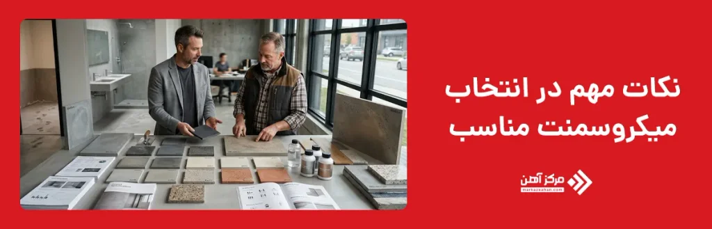 نکات مهم در انتخاب میکروسمنت مناسب