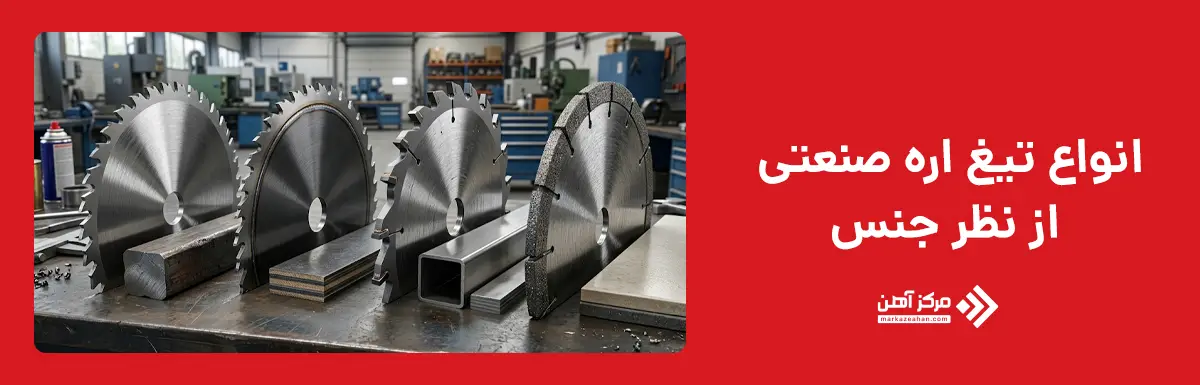 انواع تیغ اره صنعتی از نظر جنس