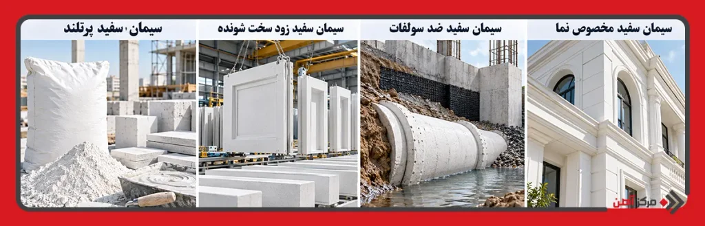 انواع سیمان سفید
